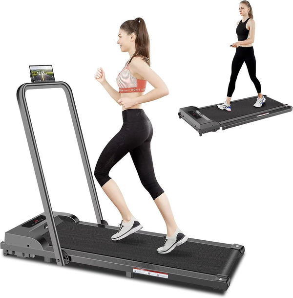 2 in 1 Walking Pad Treadmill, Foldable Treadmills with Handle Bar, 2.5HP Portable Folding Treadmill with Remote Control, Under Desk Treadmill for... F7