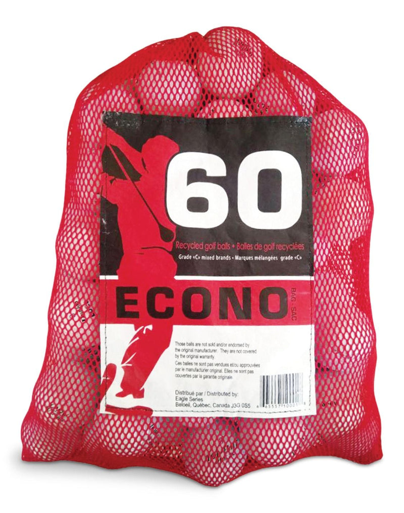 Econo Mixed Recycled Golf Balls, Grade C, 60-pk X4