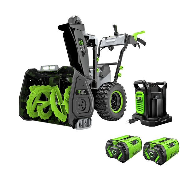 EGO POWER+ 56V Brushless Cordless 28-in Self-Propelled 2-Stage Peak Power Snowblower with (2)12.0Ah Batteries and Dual Port Charger Z8