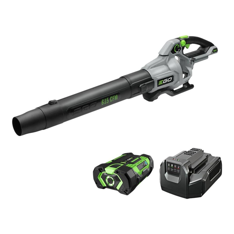 EGO POWER+ 56V Brushless Cordless 615 CFM Leaf Blower, Includes (1) 2.5Ah Battery and (1) 210W Standard Charger, LB6151 D9
