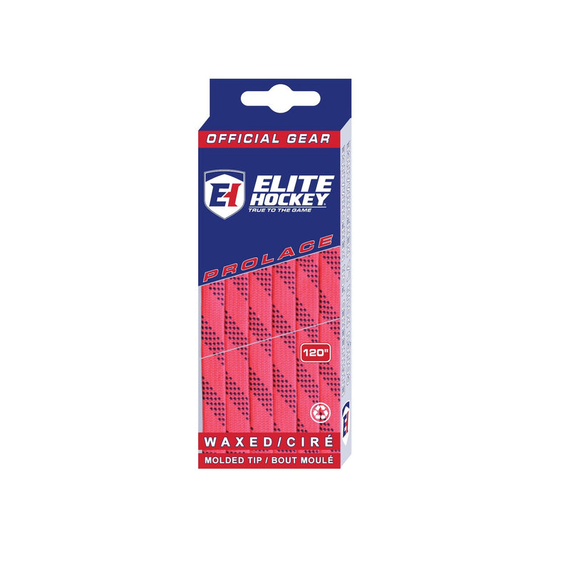 Elite Hockey Prolace Skate Laces, Waxed, Pink, Assorted Sizes Q8