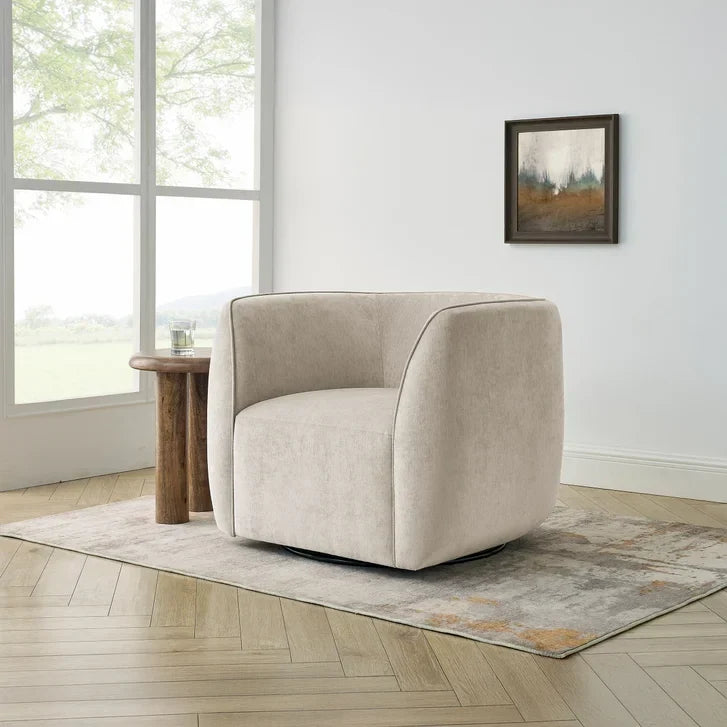 Elle Dcor - Fabric Swivel Chair