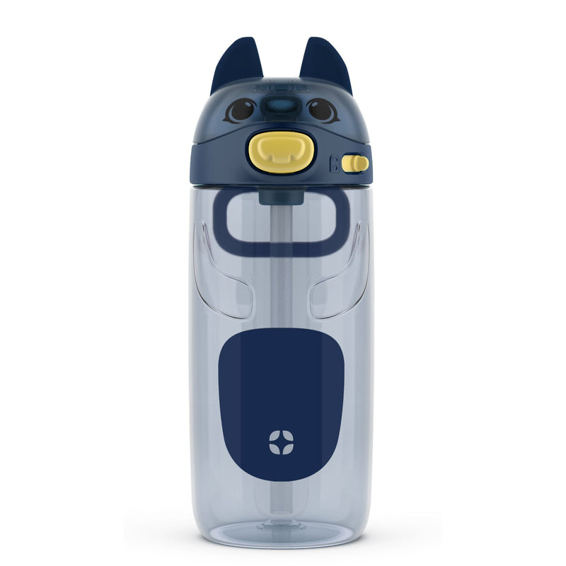 ello Ellies Kids' Reusable Tritan Plastic Water Bottle, 16-oz, Assorted Colours, with Removable Straw H9