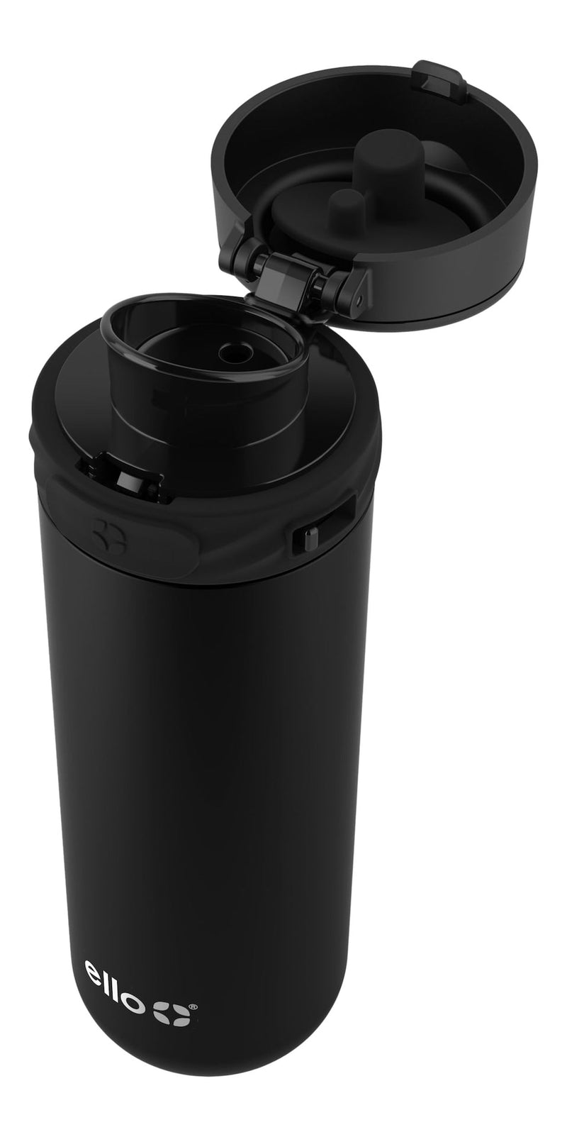 ello Haven Vacuum Insulated Stainless Steel Travel Mug, 16-oz, Black, with Carry Loop Q6