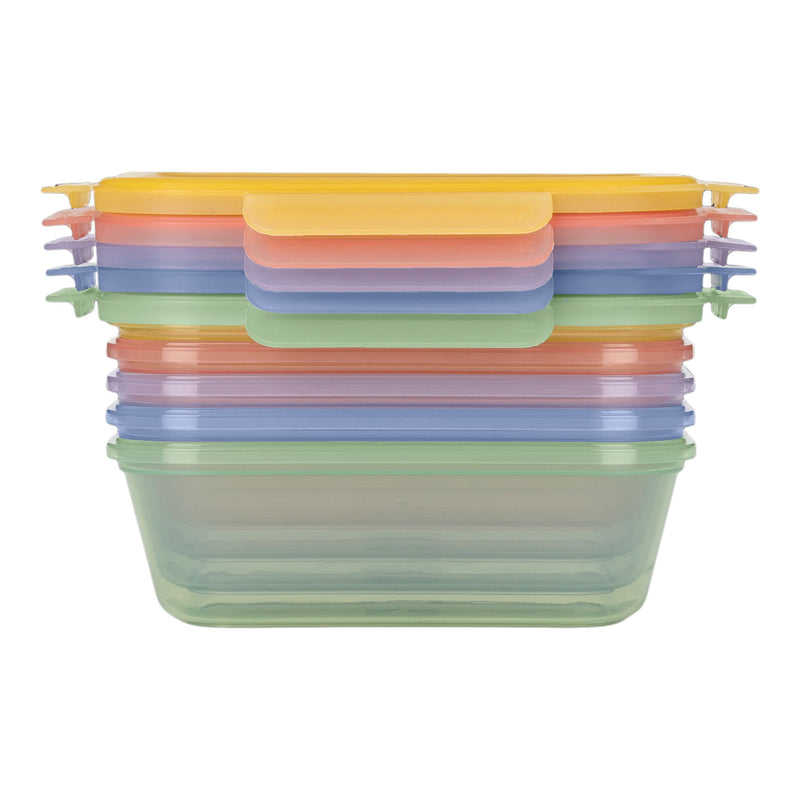 ello Snap & Nest Meal Prep Food Storage Container Set with Leakproof Lids, 10-pc E4