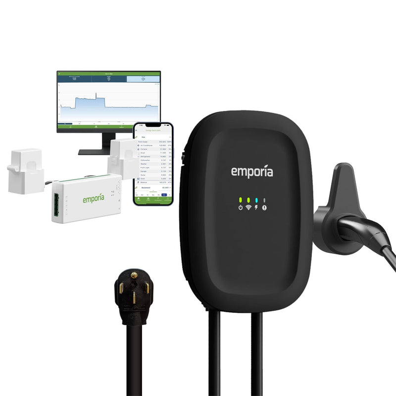 Emporia 40A Wi-Fi Level 2 NEMA 14-50 NACS EV Charger with Load Management V2
