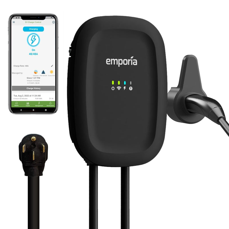 Emporia 40A Wi-Fi Level 2 NEMA 14-50 NACS EV Charger U9