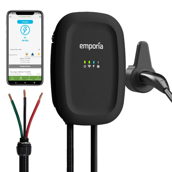 Emporia 48A Wi-Fi Level 2 Hardwired NACS EV Charger E2