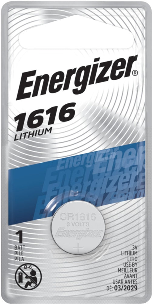 Energizer 1-pk CR1616 DL1616 3V / 3 Volt Lithium Coin Cell Battery, Long Lasting, All Purpose F8