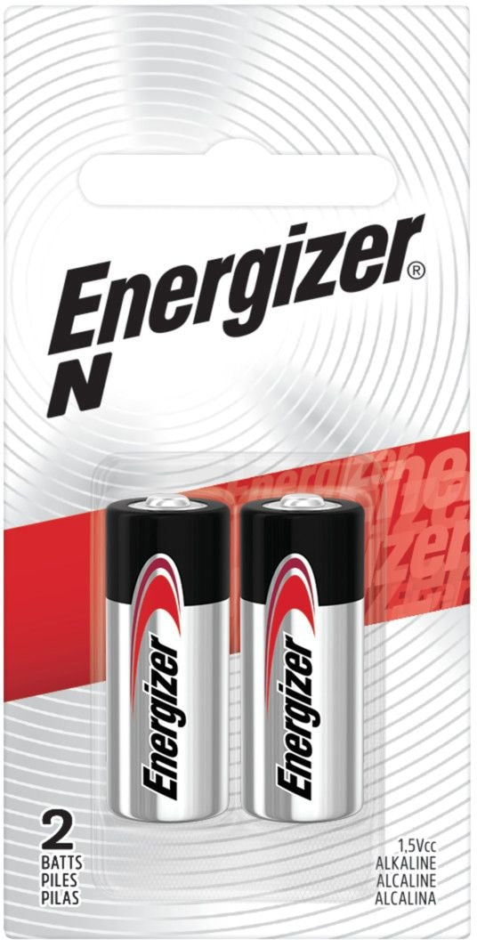 Energizer 2-pk E90 1.5V / 1.5 Volt N Size Alkaline Batteries, Long Lasting T0