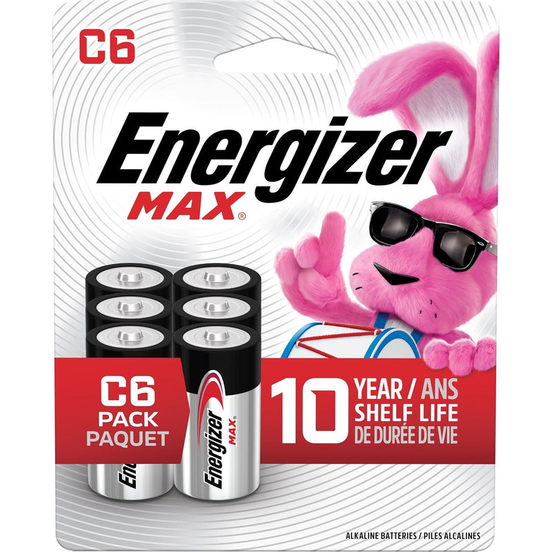 Energizer Alkaline C Battery, 6-Pack T7