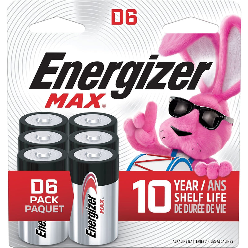 Energizer Alkaline D Battery, 6-Pack D1