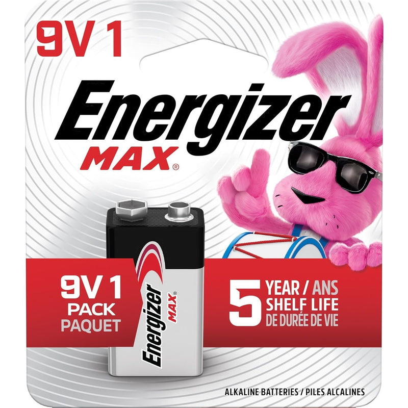 Energizer Max 1-pk 9V / 9 Volt Alkaline Battery, Long Lasting, All Purpose K8