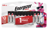 Energizer Max 16-pk AA Alkaline Batteries, Long Lasting, All Purpose