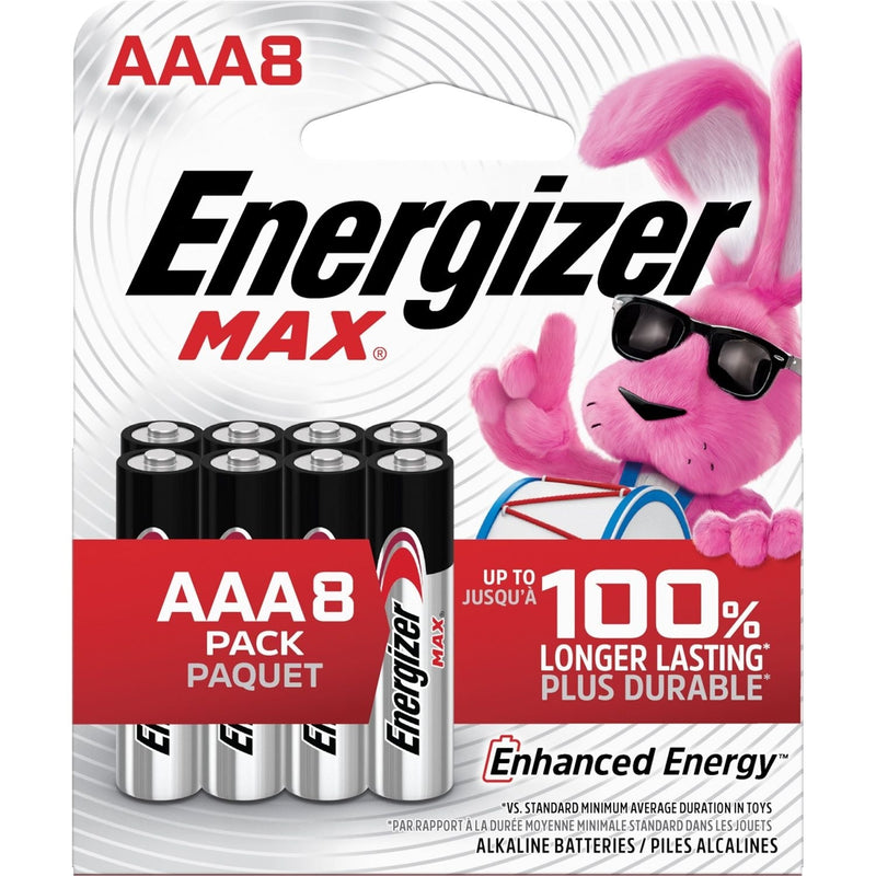 Energizer Max 8-pk AAA Alkaline Batteries, Long Lasting, All Purpose D8