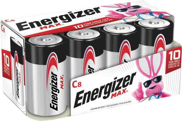 Energizer Max C Batteries, Long Lasting, All Purpose, Alkaline, 8-pk A3