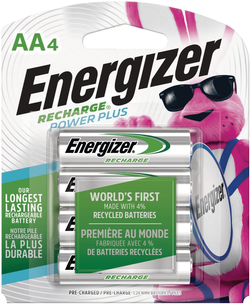 Energizer NH15BP-4 AA 2300 mAh NiMH Rechargeable Batteries, Pre-Charged, All Purpose, 4-pk N1
