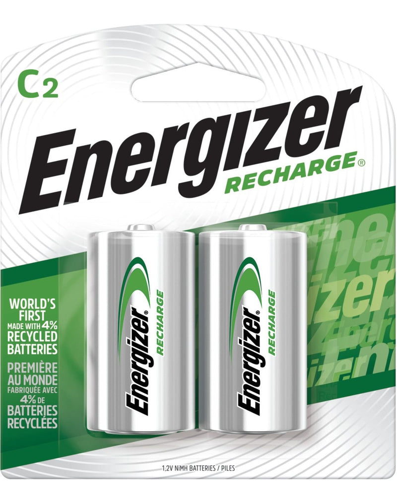 Energizer NH35BP-2 2-pk C NiMH Rechargeable Batteries, Pre-Charged, Long Lasting B4