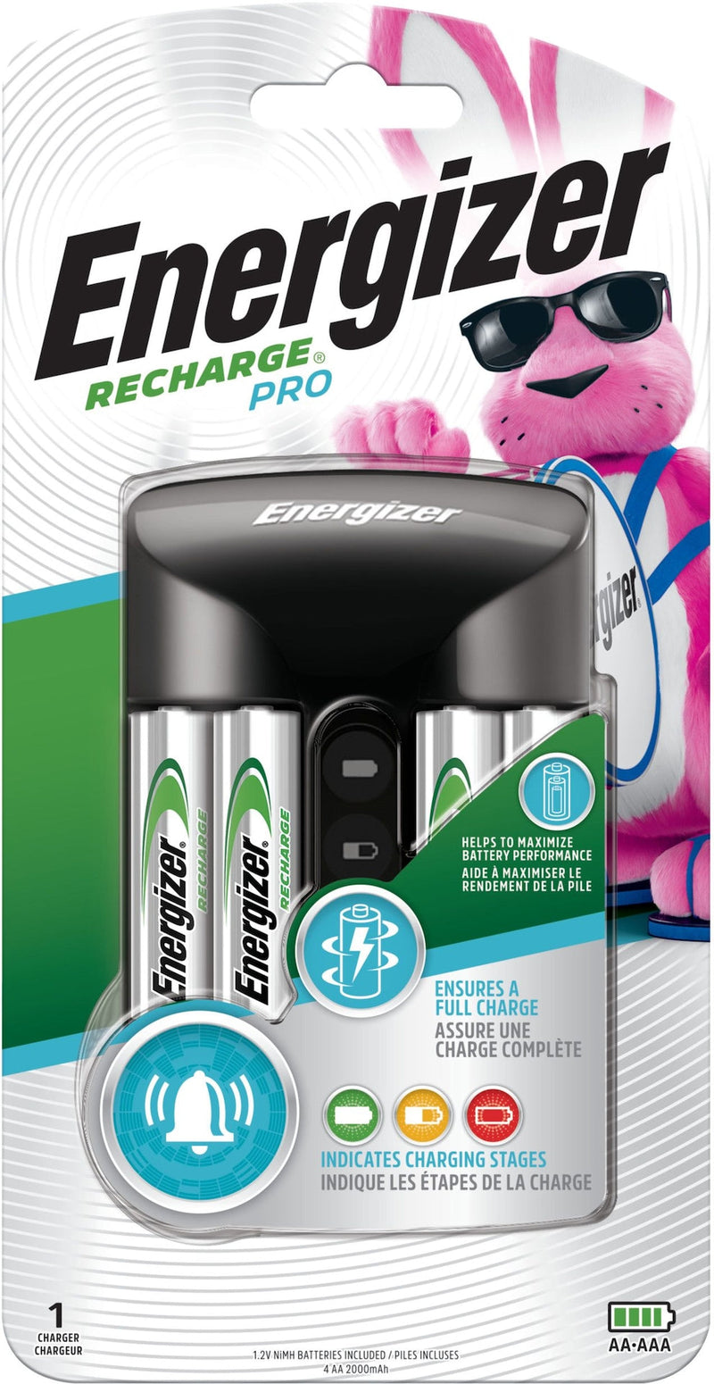 Energizer Recharge Pro CHPROWB4 AA /AAA Rechargeable Battery Charger with 4 AA NiMH Batteries T9