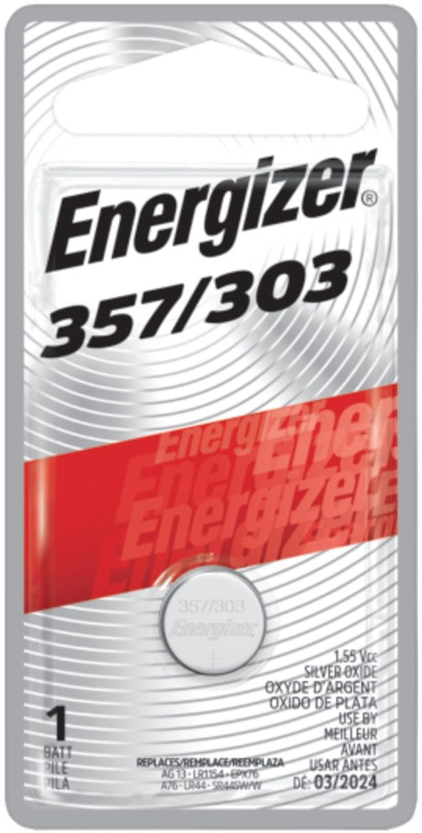 Energizer Silver Oxide 1-pk 357 LR44 AG13 303 A76 1.5V / 1.5 Volt Button Coin Cell Battery X6
