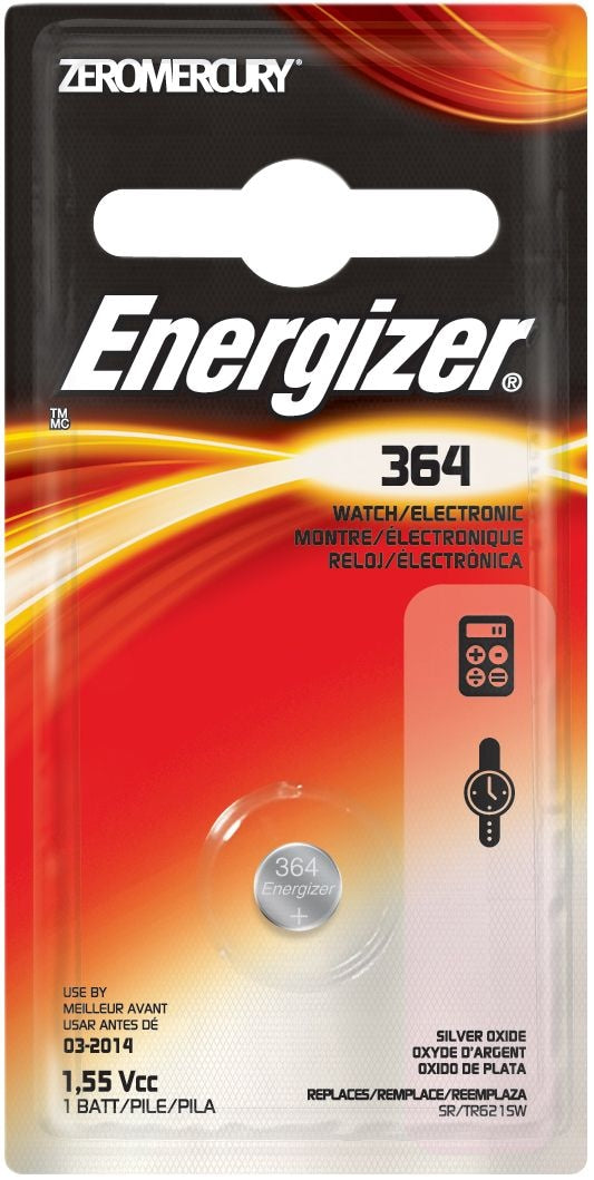 Energizer Silver Oxide 1-pk 365/363 SR621SW 1.5V / 1.5 Volt Button Cell Watch Battery V0