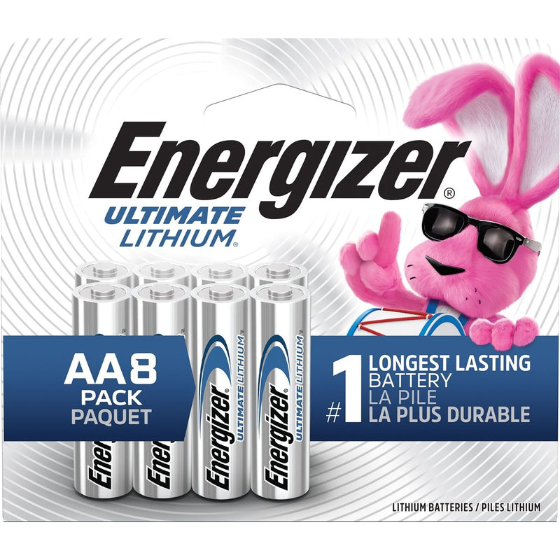 Energizer Ultimate AA Lithium Batteries, Long Lasting, All Purpose, 8-pk B6