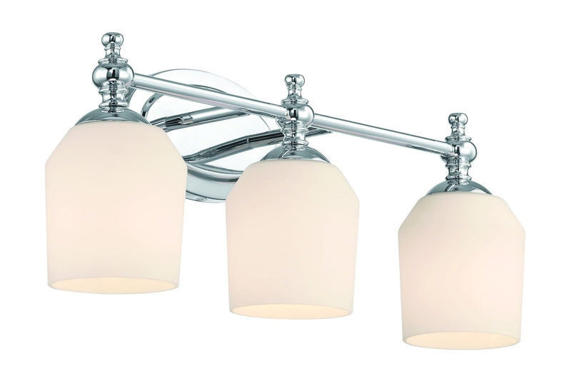 Eurofase 3 Light Vanity Light with Etched Shades A1