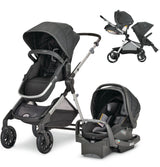 Evenflo Pivot Xpand Modular Compact Fold Travel System with Stroller & Car Seat