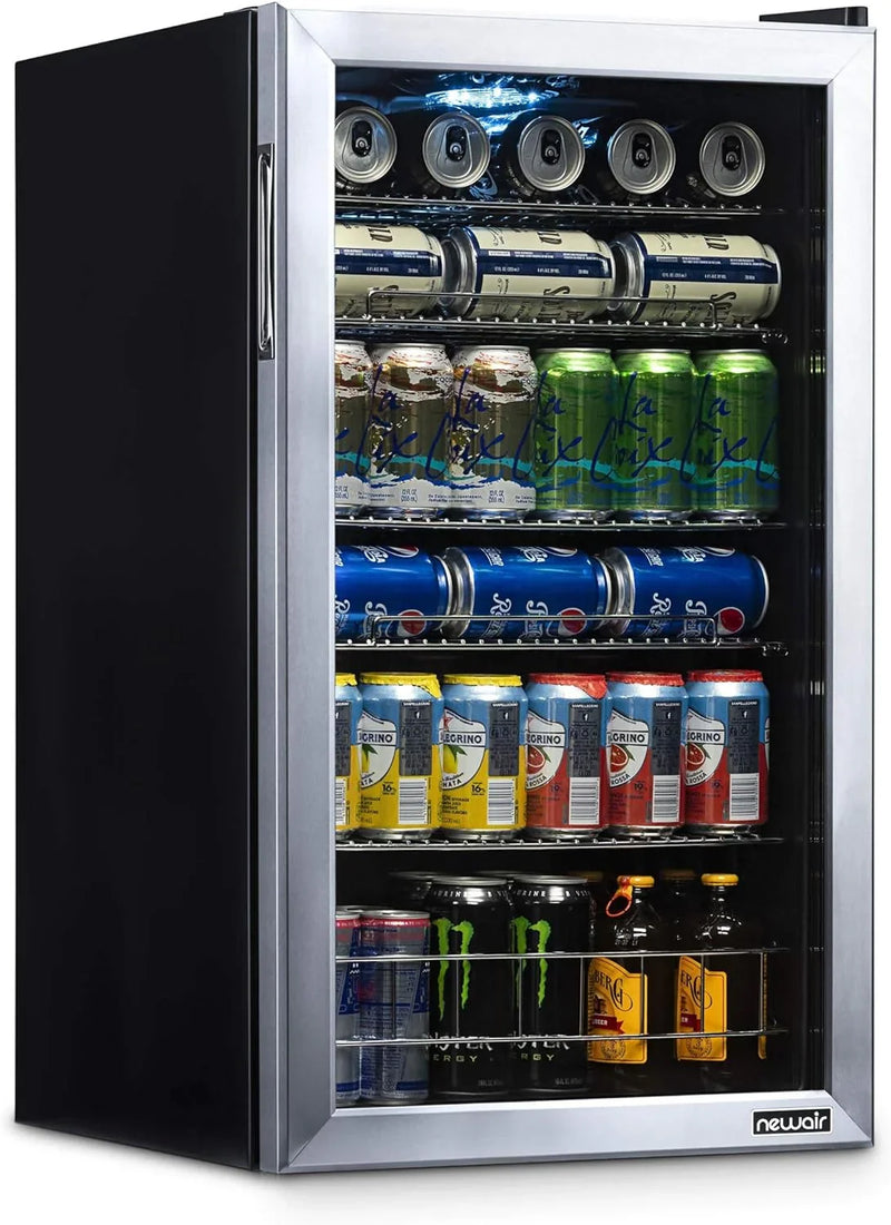 Beverage Refrigerator Cooler | 126 Cans Free Standing with Right Hinge Glass Door B3