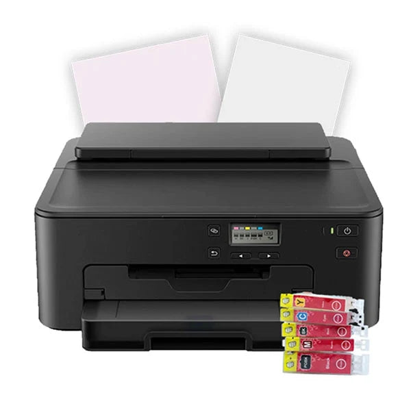 Canon TS702 Edible Inkjet Printer Bundle with Wafer Paper & Edible Ink Cartridges X9