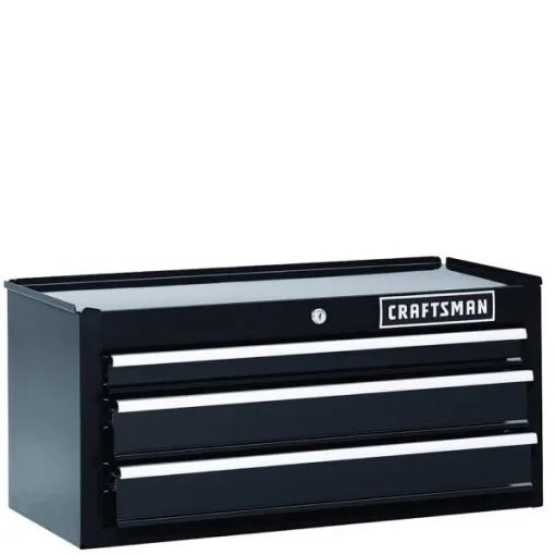 Craftsman 26 Inch 3-drawer Heavy-duty Ball Bearing Middle Chest Black R5