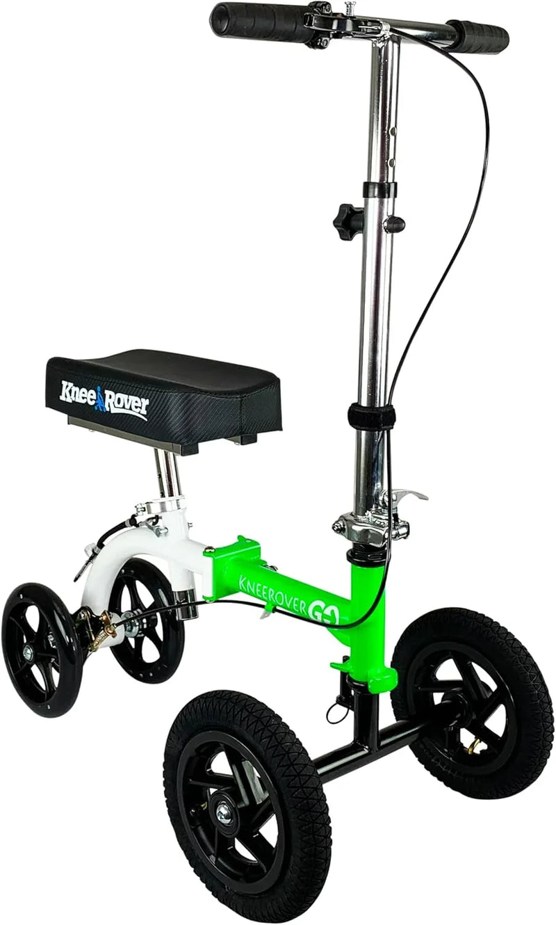 Hybrid - Most Compact All Terrain Knee Scooter for Adults for Foot Surgery Heavy Duty Knee Walker for Broken Ankle Foot Injuries Recovery Leg Scooter Best Knee Crutch Alternative (Green) P7