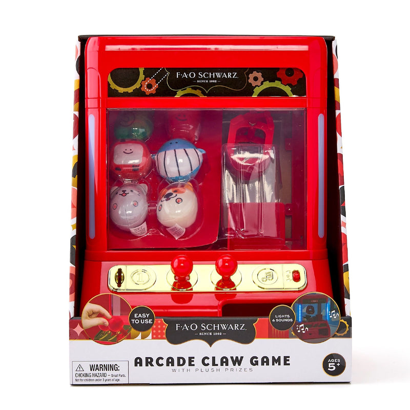 FAO Schwarz Arcade Claw Game with Plush Prizes, Red G9