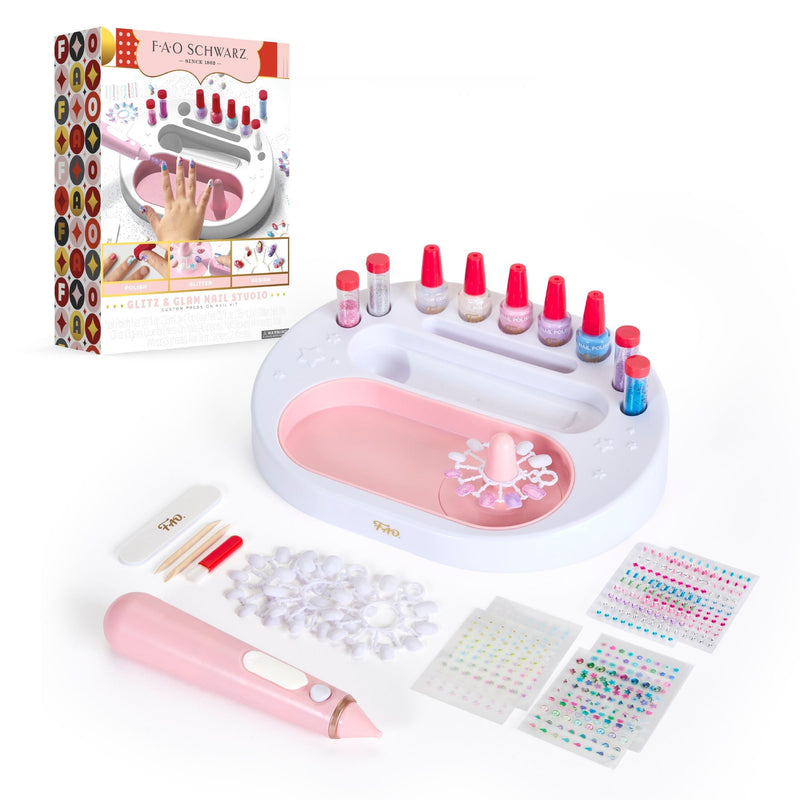 FAO Schwarz Girls Custom Glitter Nail Set, Pink K0