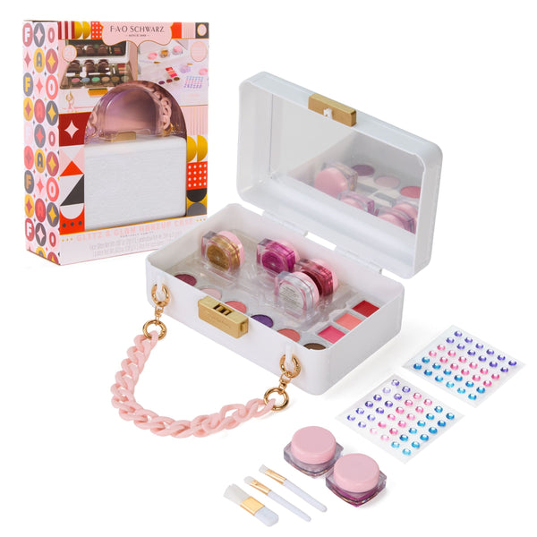 FAO Schwarz Girls Purse Makeup Case, Pink T0