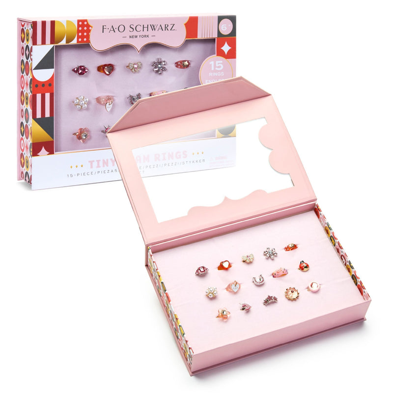 FAO Schwarz Kids Glam Rings Set, 15 Piece, Pink E8