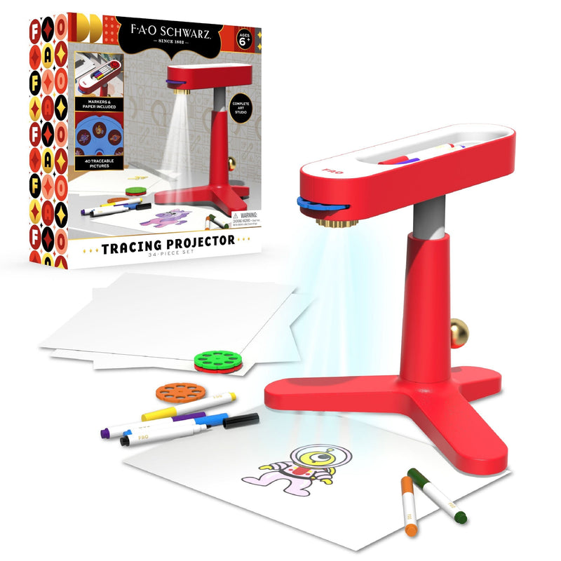 FAO Schwarz Toy Art Tracing Projector Tripod, Red U3