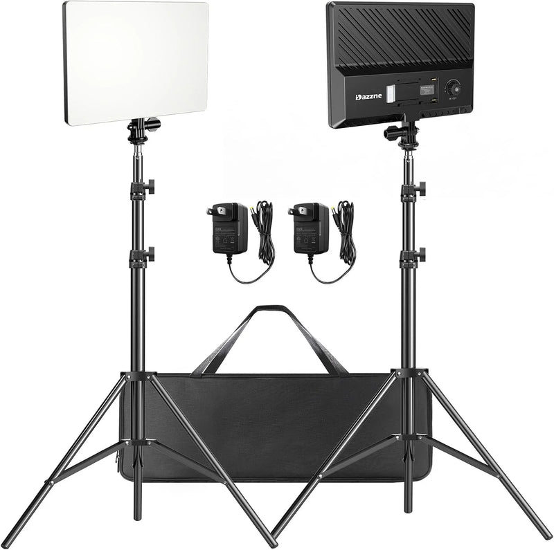D50 LED Video Light Panel Lights 15.4", 2 Packs 45W 3000K-8000K Bi-Color Dimmable Photography Lighting, CRI 96 Videography Lighting for Video Shooting/Gaming/Live Stream/Studio/Film O9