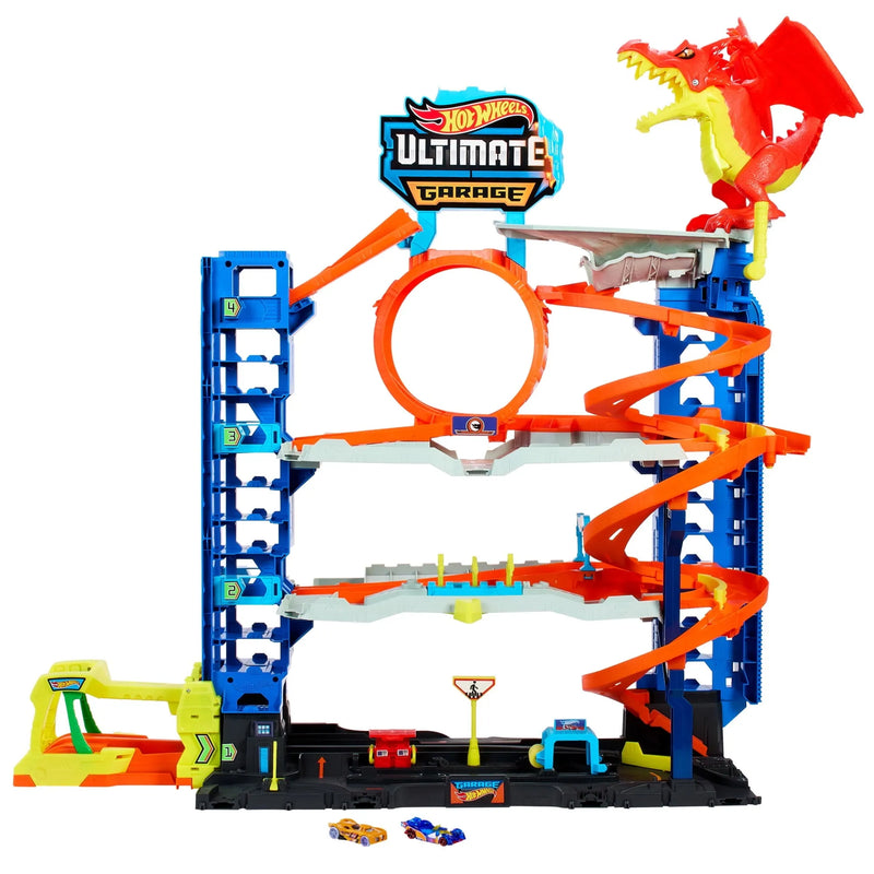 Hot Wheels City Ultimate Garage Playset with 2 Die-Cast Cars, Storage for 50 Cars Child Age 4-8 K2