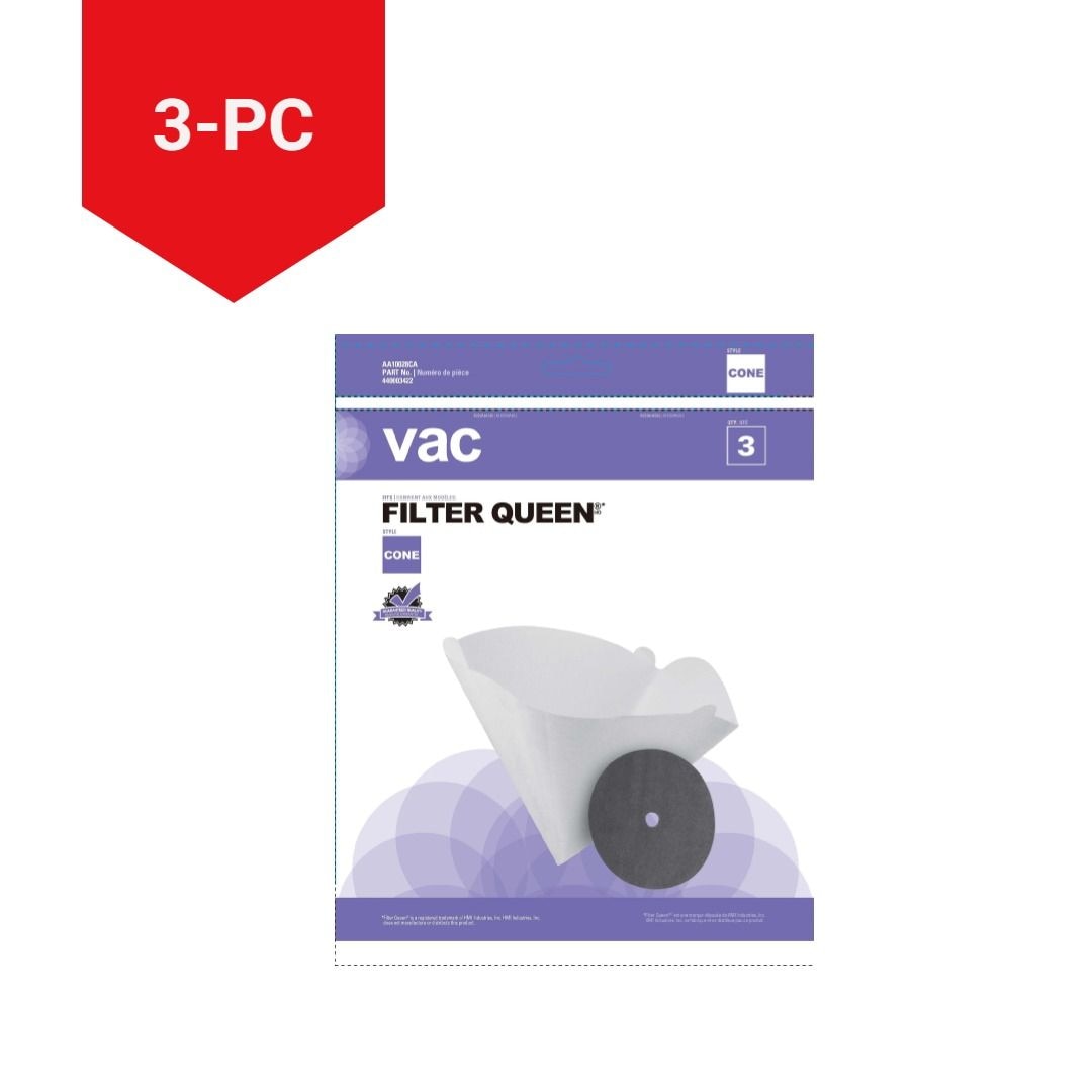 Filter Queen Replacement Canister Vacuum Cleaner Bags, 3-pk
