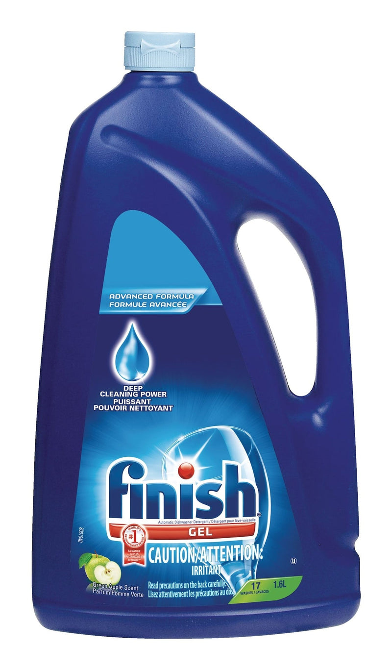 Finish Dishwasher Detergent Gel, Green Apple Scent, 1.6-L N0