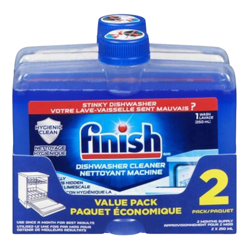 Finish Liquid Dishwasher Cleaner, Fresh Scent, 250-mL, 2-pk Z2