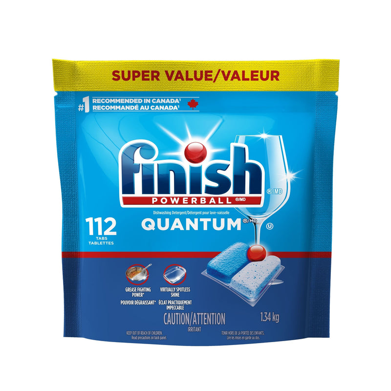 Finish Powerball Quantum Dishwasher Detergent Tabs Super Value Pack, Fresh Scent, 112-pk Z9