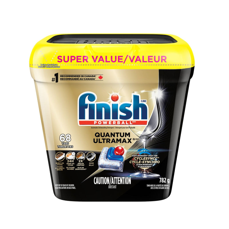 Finish Powerball Quantum UltraMax Dishwasher Detergent, 68-ct L3
