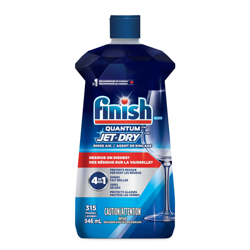 Finish Quantum Jet Dry Dishwasher Rinse Aid, 946-mL X2
