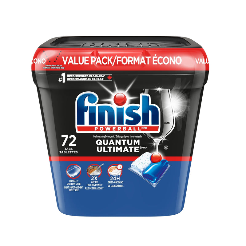 Finish Quantum Ultimate Dishwasher Detergent Tabs, Fresh Scent, 72-pk G0