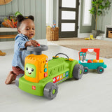 Fisher-Price Laugh & Learn 4-in-1 Farm to Market Tractor Ride-On Learning Toy for Baby & Toddlers