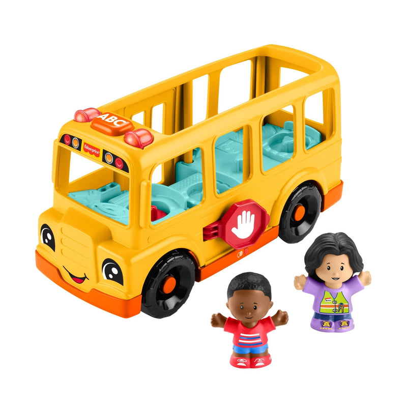 Fisher-Price Little People School Bus Musical Toddler Toy with Lights, Sounds & 2 Figures B0