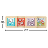 Fisher-Price Wooden Tummy Time Panel Toy for Babies