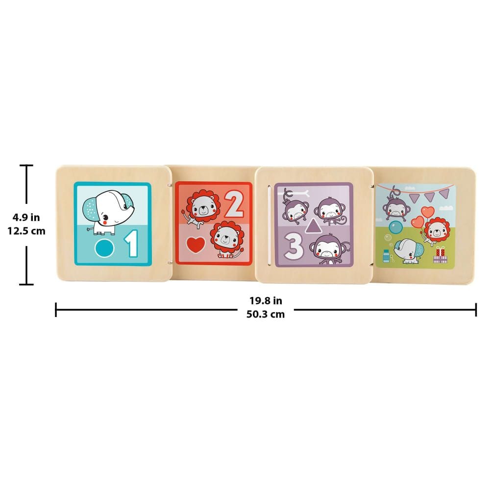Fisher-Price Wooden Tummy Time Panel Toy for Babies